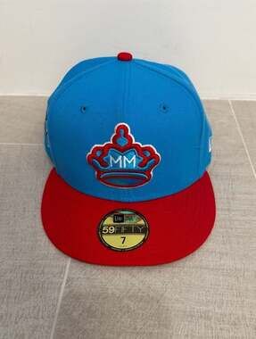 Miami Marlins New Era 2021 City Connect Sugar Kings 59FIFTY Fitted Hat - Blue/Re